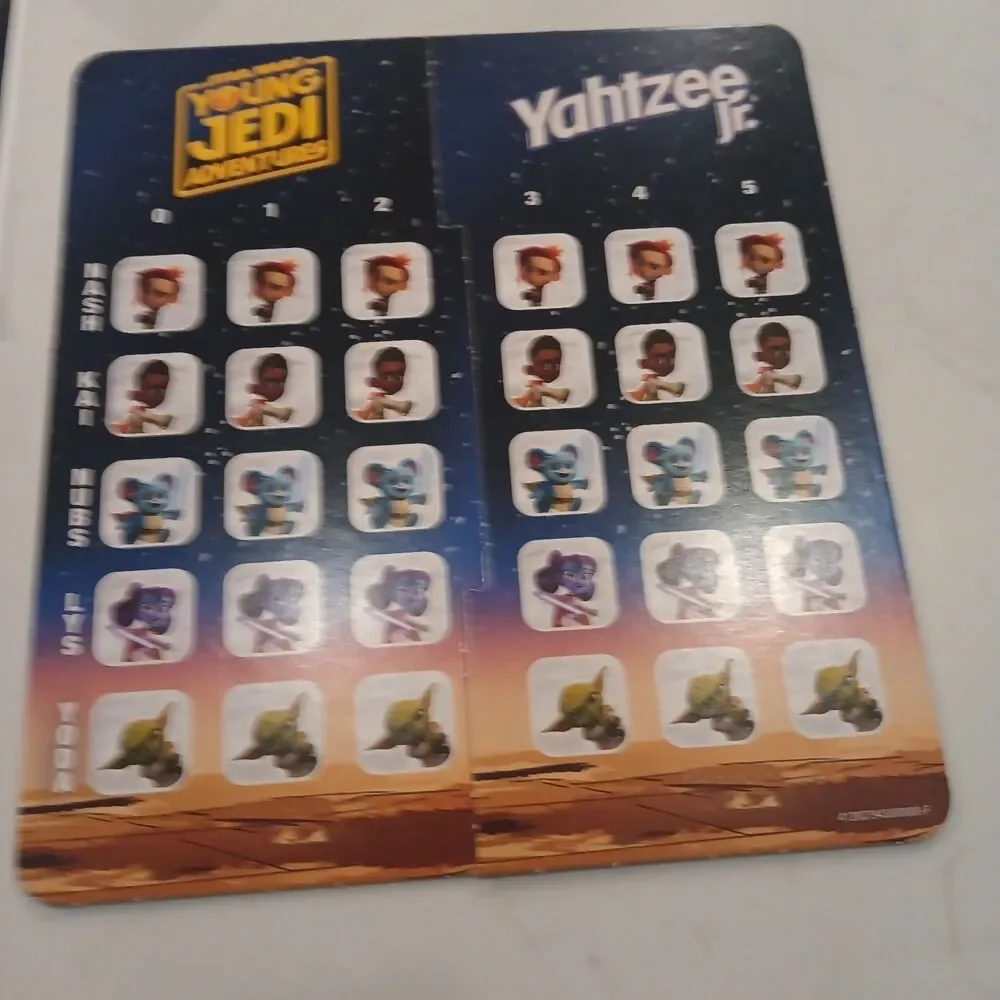 Star Wars Young Jedi Adventures Yahtzee Jr. Junior Game - All Pieces Present